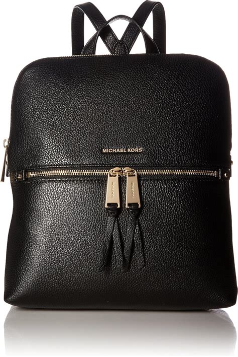 michael kors rhea zip medium backpack black|mk rhea medium backpack.